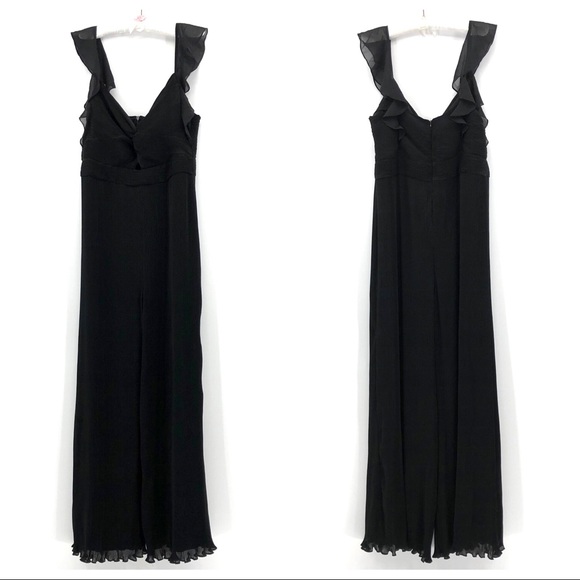 NEW ASTR the Label Black Golden Hour Wide -Leg Cutout Front Jumpsuit Siz… - Picture 8 of 15